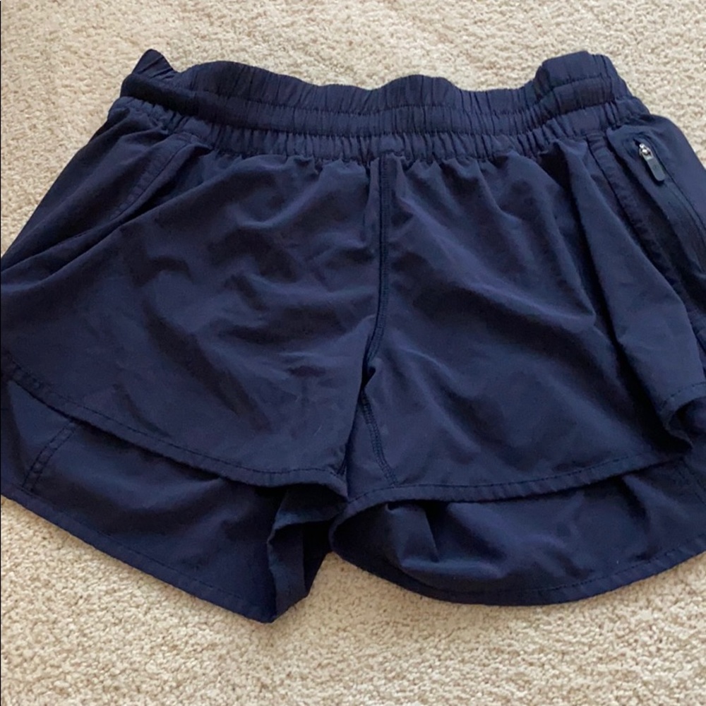 Navy Lululemon tracker shorts